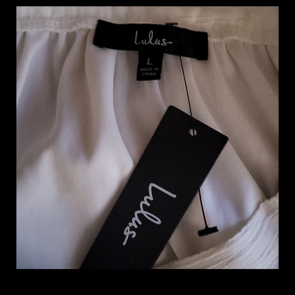 Lulus White Pleated Skirt